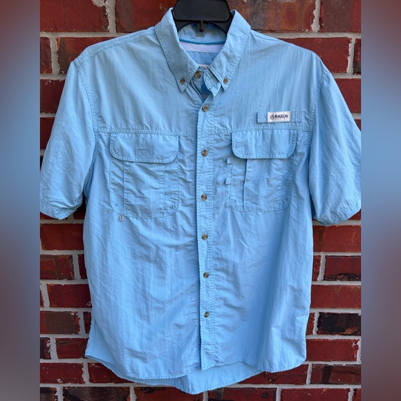 Magellan Outdoors Shirts Magellan Magwick Fish Gear Mens Short Sleeve Vented Medium Fishing